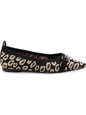 Siyah Leopar Triko   Kadın Babet K01327058282