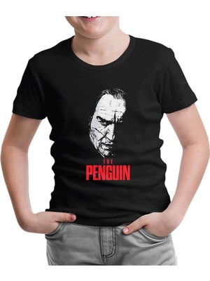 The Penguin Siyah Çocuk Tshirt