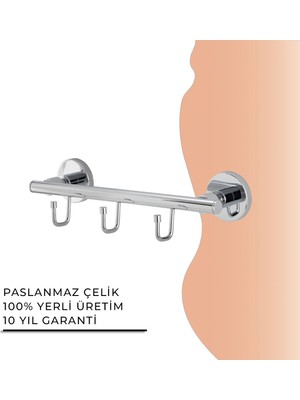 Çelik Banyo Igk Yapı - Clk Banyo Flora Üçlü Askılık (FL10-009)