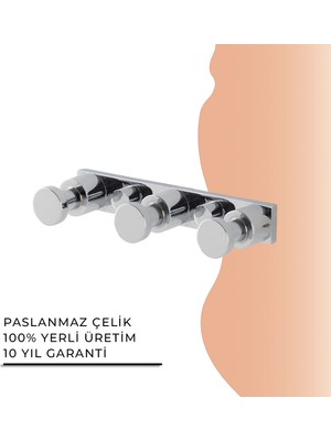 Çelik Banyo Igk Yapı - Clk Banyo Flora Üçlü Askılık (FL10-015)