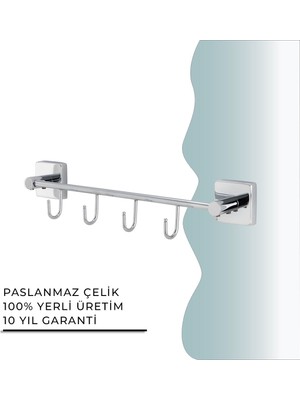Çelik Banyo Igk Yapı - Çelik Banyo Vizyon Dörtlü Askılık (VZ10-031)