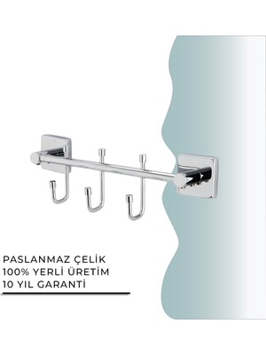 Çelik Banyo Igk Yapı - Çelik Banyo Vizyon Üçlü Askılık (VZ10-009)