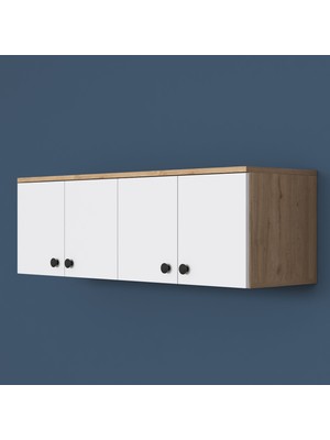 Rani EA143 Portmanto Üst Modülü Çok Amaçlı Dolap Sepet Cevi Beyaz