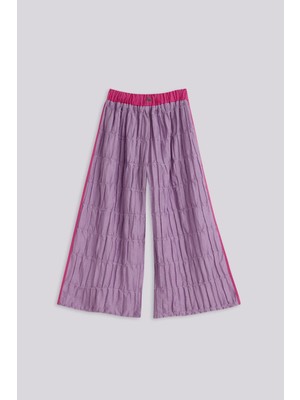 Lia Lea Kız Çocuk Lila Pantolon Bol Kesim Casual Polyester Kumaş ile Rahat Kullanım