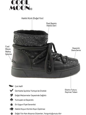 Cool Moon Hakiki Kürklü Kadın Sneaker 355084