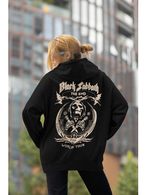 Sevbano Black Sabbath Müzik Grubu Baskılı Unisex Oversize Rock Metal Hoodie