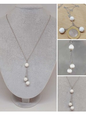 Yaşam Tohumu Havlit Taşı Zincirli Kolye (8944)