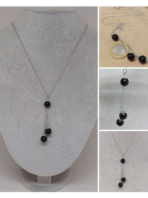 Yaşam Tohumu Golden Obdiyen Taşı Zincirli Kolye (36015)