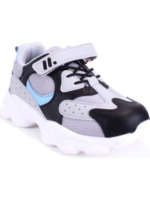 Dagoster DJA76-AP730 Siyah Gri Ortopedik Günlük Erkek Çocuk Spor Ayakkabı