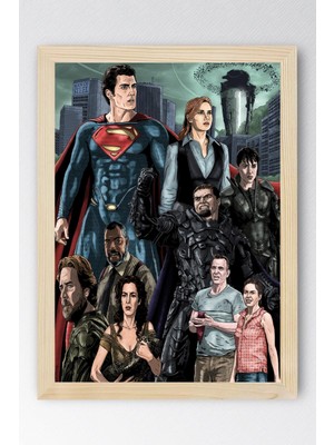 Superman Çerçeveli Tablo - Film Posteri Tablo
