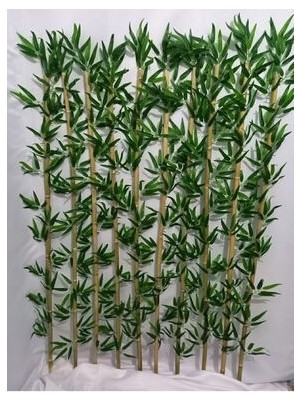 Yapay Yapraklı Bambu Çubuğu 90 cm 10 Adet