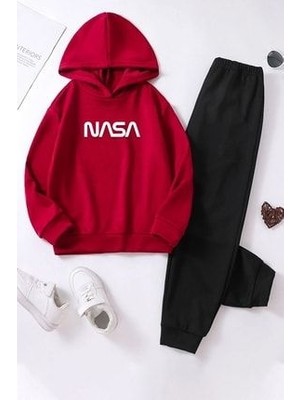 Kıds Çocuk Nasa Yazı Baskılı Eşofman Takımı