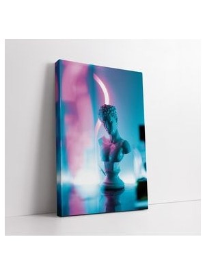 Sürreal Satranç Davut Heykeli Kanvas Tablo