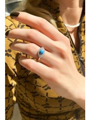 Mavi Taşlı Göz Yüzük