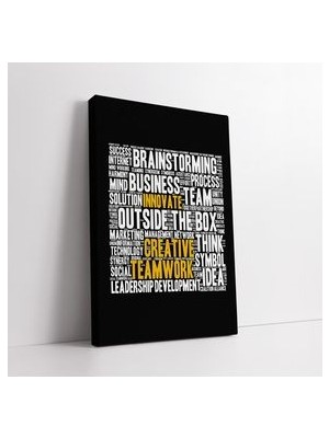 Ofis Için Motivasyonel Sözler Kanvas Tablo