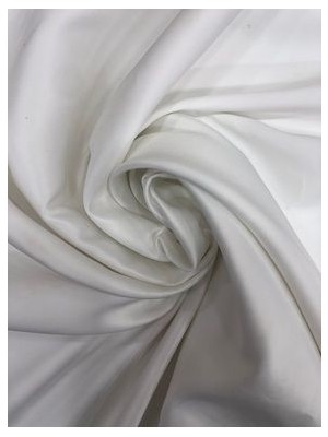 Kırık Beyaz Saten Kumaş Mat Saten Elbiselik Kumaş 150CMX100CM Yöresel Elbiselik Kumaş