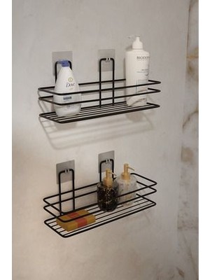 Belirtilmemiş Pratik ve Şık: Yapışkanlı Banyo Şampuanlık ile Banyonuzda Yer Açın