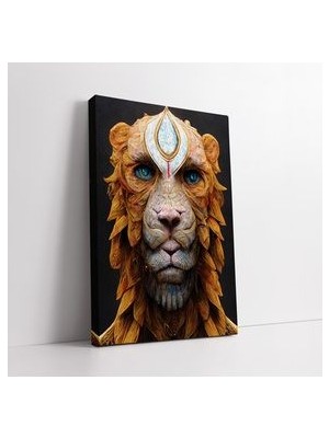 Sürreal Aslan Kanvas Duvar Tablosu