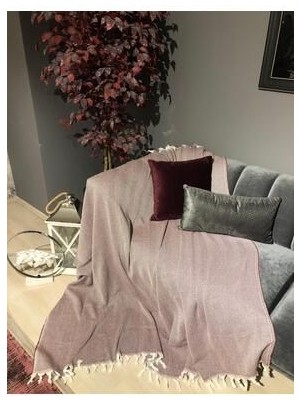 Luwino Home Koltuk Örtüsü , Tv Şalı , Throw ,Yatak Örtüsü , Çok Amaçlı Örtü , Bordo Renk 180x200 cm