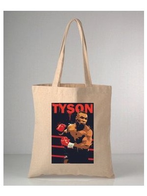 Efsaneler Serisi Boks-2 Baskılı 35X40 cm Ham Bez Omuz Çantası