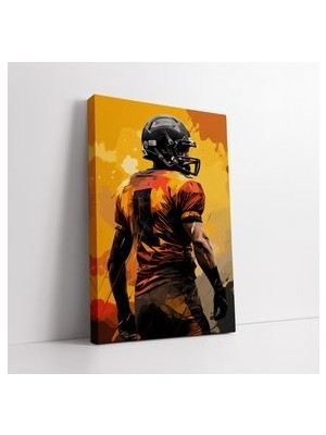 Amerikan Futbolu Soyut Spor Kanvas Tablo