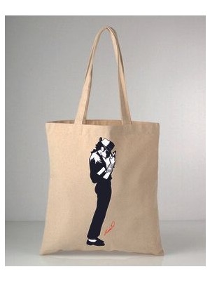 Efsaneler Serisi Pop Müzik Baskılı 35X40 cm Ham Bez Omuz Çantası