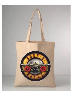 Efsaneler Serisi Rock Müzik-4 Baskılı 35X40 cm Ham Bez Omuz Çantası