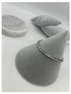Baget Ful Zirkon Yaş Bileklik Gümüş Renk
