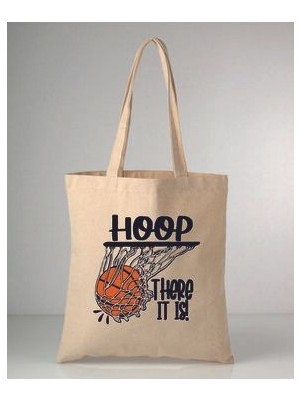 Basketbol Serileri-3 Baskılı 35X40 cm Ham Bez Omuz Çantası