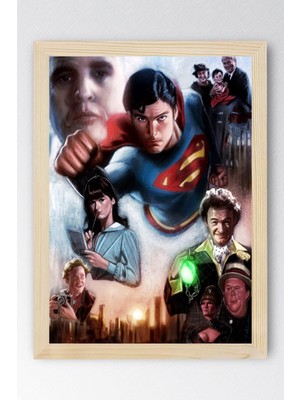 Superman Çerçeveli Tablo - Film Posteri Tablo