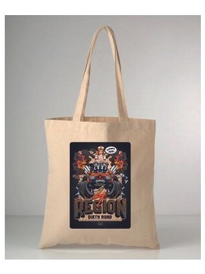 Arabalar Serisi-1 Baskılı 35X40 cm Ham Bez Omuz Çantası