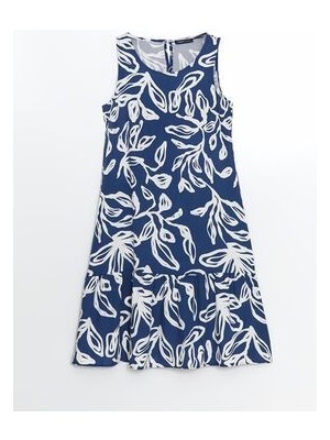 Lcwaıkıkı Classic Bisiklet Yaka Çiçekli Kadın Elbise