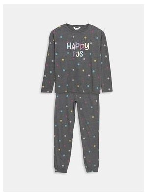 Lcw Young Karışık Bisiklet Yaka Baskılı Kadın Pijama Takımı