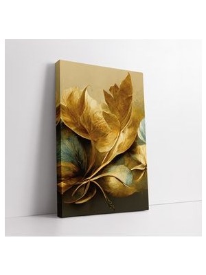 Altın Renkli Yapraklar Kanvas Tablo