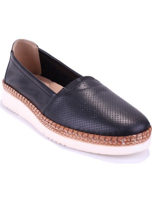 Polaris 105446 Siyah 5 Nokta Ortopedik Günlük Kadın Deri Ayakkabı