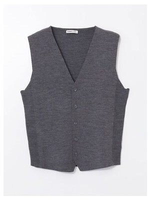 Standart Kalip V Yaka Erkek Triko Yelek - S5M027Z8