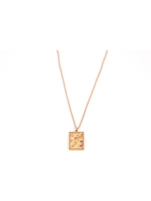 Çelik Kolye, Altın Kaplama Şans Tarot Kadın Kolye K-121