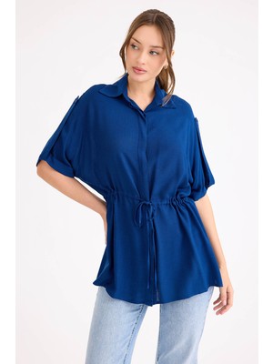 Beli Lastikli Düşük Omuz Salaş Bluz