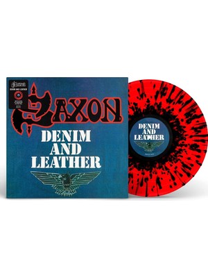 Saxon / Denim And Leather (40TH Anniversary - Red W/ Black Splatter Vinyl) (Plak)