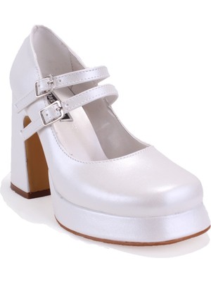 Dagoster DZA07-337566 Sedef Platform Topuklu  Kadın Ayakkabı