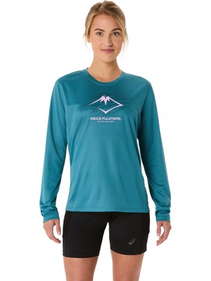Asics Fujitrail Logo Ls Top Kadın Lacivert Uzun Kollu Tshirt 2012D042-401