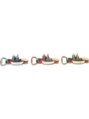 Dervis'İN Metal Istanbul Temalı Yöresel Magnet Açacak Model 3