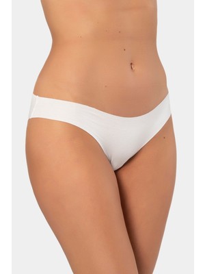 Türen Kadın Lazer Kesim Pamuklu Bikini Külot 907/BEYAZ