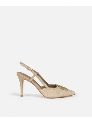 İpekyol Metal Monogram Tokalı Topuklu Ayakkabı IS1250031001023