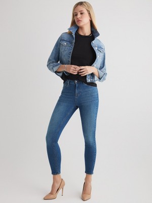 JUST UNIQUE DENIM J.U.D Miranda 126 Normal Bel Mavi Skinny Jeans Kadın