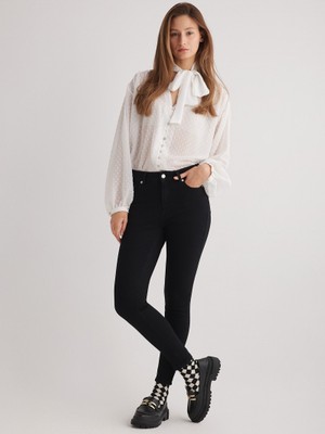 JUST UNIQUE DENIM J.U.D Miranda 96 Normal Bel Siyah Skinny Jeans Kadın