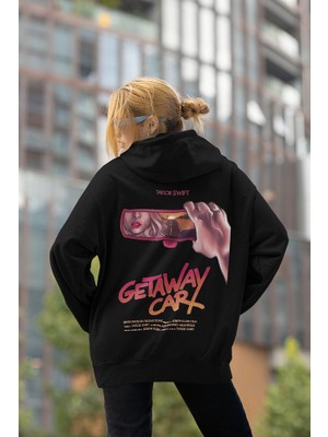 Sevbano Taylor Swift Getaway Car Baskılı Unisex Oversize Şarkıcı Hoodie