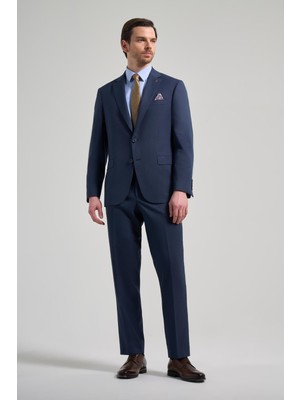 Kendinden Desenli Bez Ayağı Mono Yaka Tam Astar Esnek 4 Drop Comfort Fit Takım Elbise 1001250169