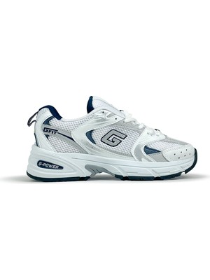 George Phoenix Golden Carıo Beyaz Lacivert Unisex Sneakers Spor Ayakkabı