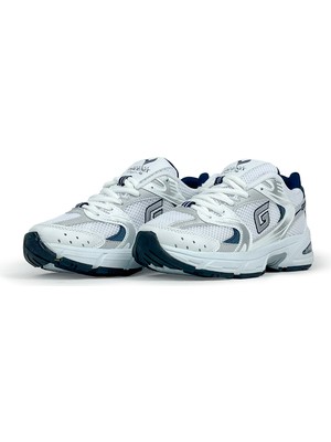 George Phoenix Golden Carıo Beyaz Lacivert Unisex Sneakers Spor Ayakkabı